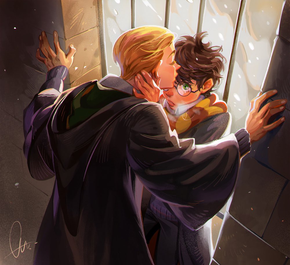 GH_64's tweet photo. Happy Christmas 🐍❤️🦁
#drarry #Fanart https://t.co/oLOpsYpuCF