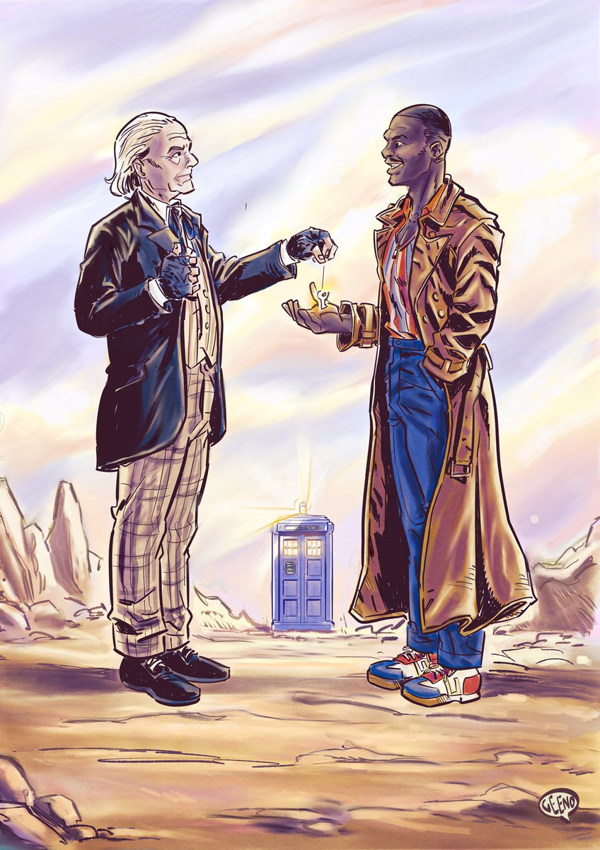 Welcome 15! I know this turned out to be pretty inaccurate considering all the bigeneration and stuff but could i not make some art to celebrate Ncuti's coming? Obvs NO!
Who'se excited for 'The Church on Ruby Road'?
#DoctorWho #doctorwho60 #15thdoctor