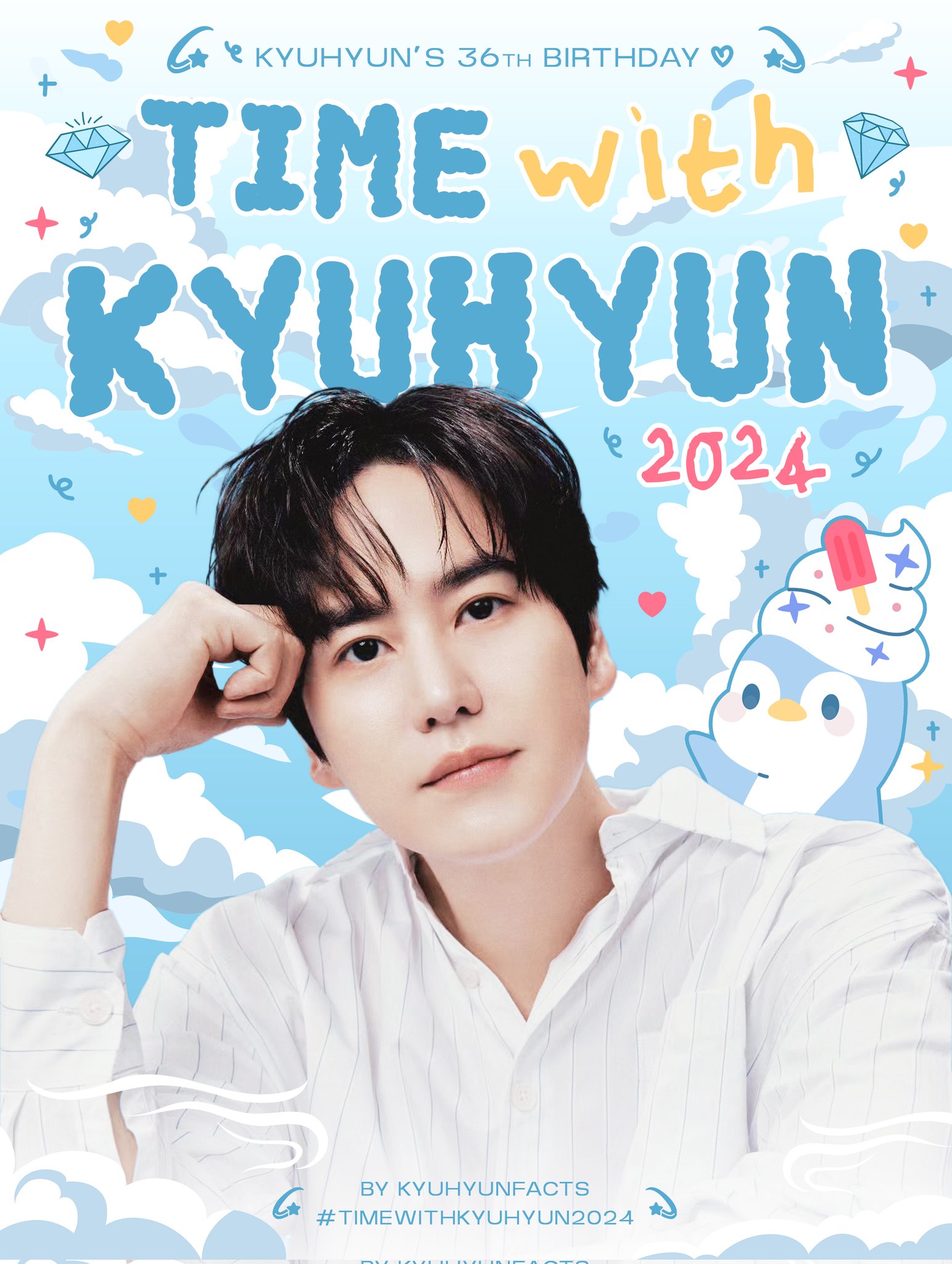 𝐌𝐨𝐧𝐢𝐜𝐚 🌸 on X: "💫 𝐓𝐢𝐦𝐞 𝐰𝐢𝐭𝐡 𝐊𝐲𝐮𝐡𝐲𝐮𝐧 𝟐𝟎𝟐𝟒 💫  Kyuhyun's 36th Birthday Project Time with Kyuhyun project is back in 2024.  Upholding the same value, this project aims to celebrate Kyuhyun's