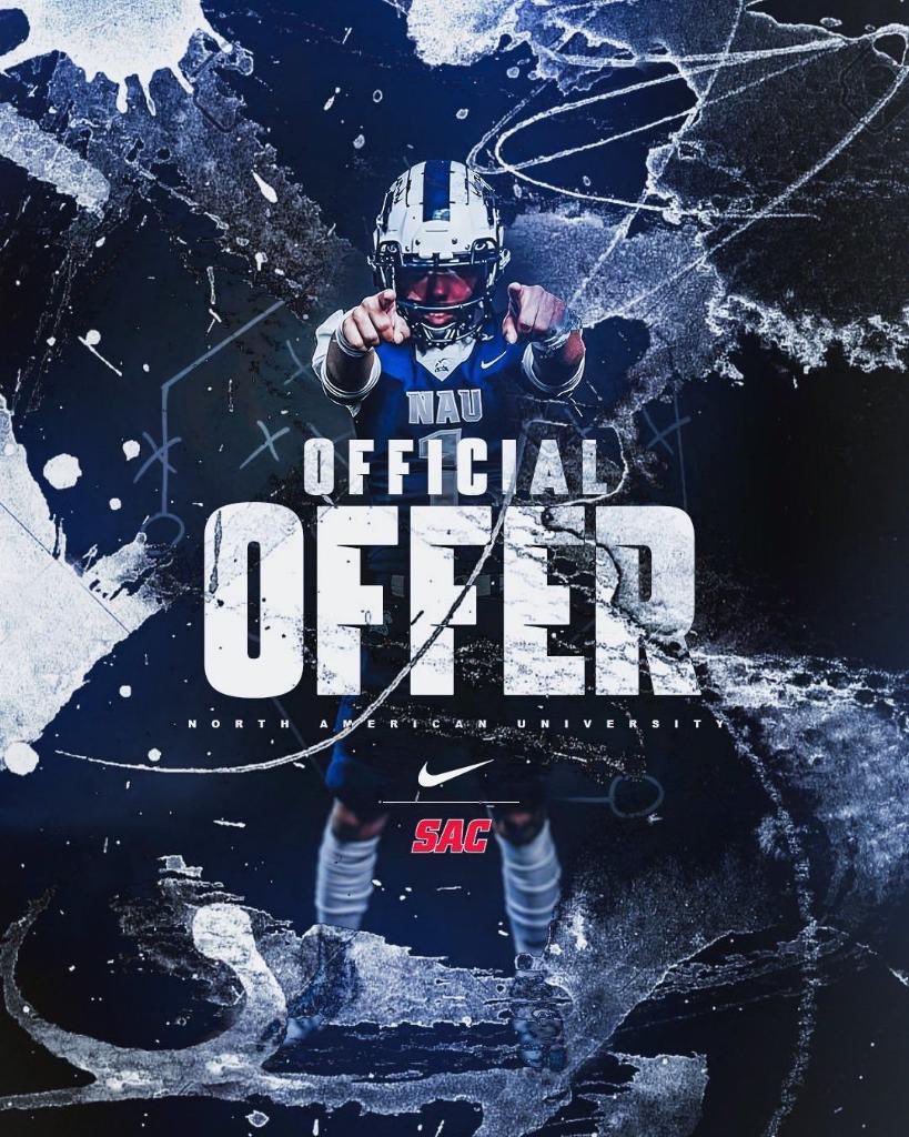 #AGTG After a productive conversation with @quintonedney; I am Blessed to receive my 1st collegiate offer from @NAU_FB
@1CoachKelley @WestburyFB
@WestburyAthlet1 @WHS_HUKIES
#ManTheShip🚢 #AnchorDown⚓️