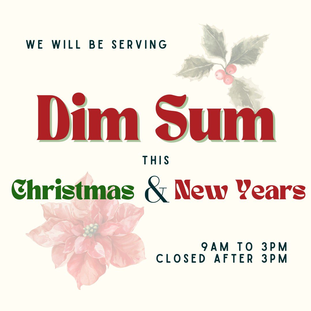 Happy Holidays to all of you this season! We hope you enjoy it, whatever you have planned! Why not stop in and have a bite with us! Open today until 9pm and Christmas Day hours posted above!