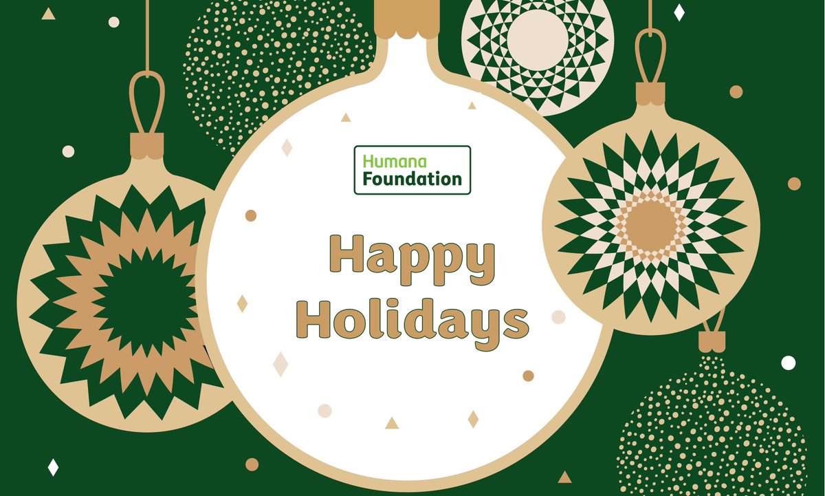 Happy Holidays from the Humana Foundation team! We hope everyone enjoys a healthy and prosperous 2024 🎉 #HumanaFoundation #TeamHumana #HappyNewYear