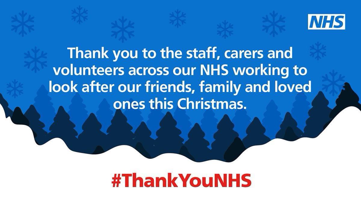 To all my teams and everyone working in the NHS Thank you and a Merry Christmas 💙💙💙