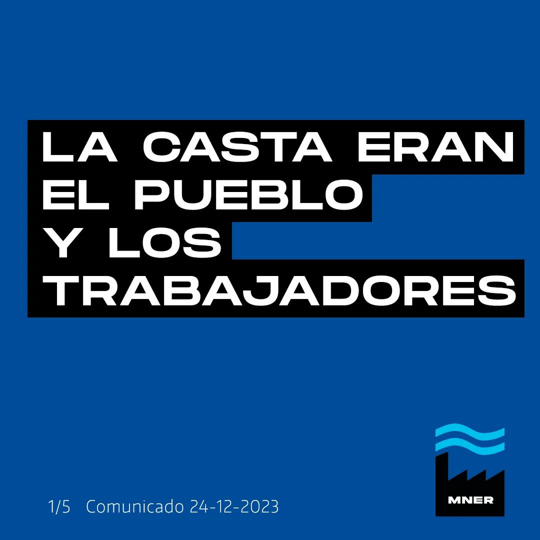 Comunicado del Movimiento Nacional de Empresas Recuperadas 🧵