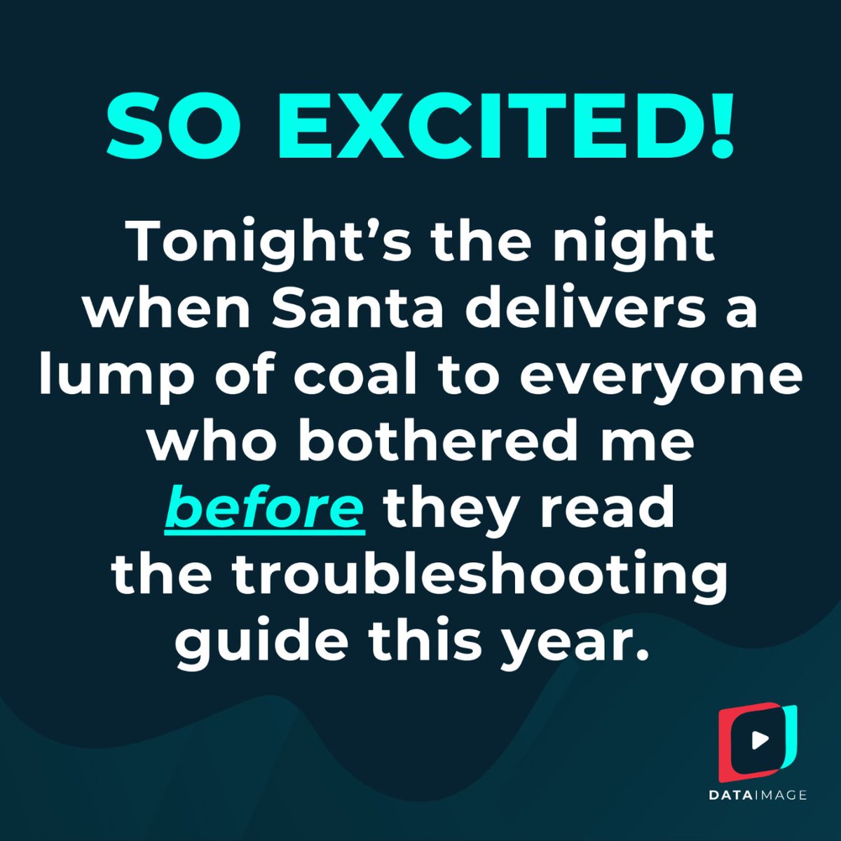 dataimageusa's tweet photo. 🎶 He’s making a list he’s checking twice he’s gonna find out who actually read the trouble shooting guide or not Santa Claus is coming to toooown 🎶 https://t.co/93qUj3iDDp