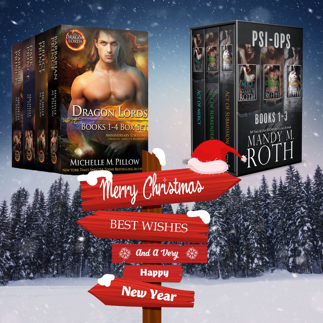 Michelle M Pillow, Fiction Author (@michellepillow) on Twitter photo TWO FREE SHIFTER PNR BOX SETS for the holiday season!
Mandy M. Roth - PSI-Ops Books 1-3
mandyroth.com/holiday-psi-op…
Michelle M. Pillow Dragon Lords Books 1-4
books2read.com/DragonLordsBox
HAPPY HOLIDAYS!
*not in all countries or all vendors. Limited Time #BookTwitter w/ <a href="/mandymroth/">Mandy M Roth</a> TWO FREE SHIFTER PNR BOX SETS for the holiday season!
Mandy M. Roth - PSI-Ops Books 1-3
mandyroth.com/holiday-psi-op…
Michelle M. Pillow Dragon Lords Books 1-4
books2read.com/DragonLordsBox
HAPPY HOLIDAYS!
*not in all countries or all vendors. Limited Time #BookTwitter w/ <a href="/mandymroth/">Mandy M Roth</a>