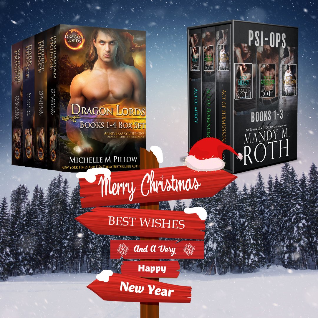 TWO FREE SHIFTER PNR BOX SETS for the holiday season! Mandy M. Roth - PSI-Ops Books 1-3 mandyroth.com/holiday-psi-op… Michelle M. Pillow Dragon Lords Books 1-4 books2read.com/DragonLordsBox HAPPY HOLIDAYS! *not in all countries or all vendors. Limited Time #BookTwitter w/ @mandymroth