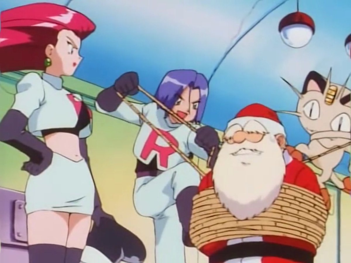 For the holidays I'm gonna watch the episode when Team Rocket tried to steal Christmas. 🎄