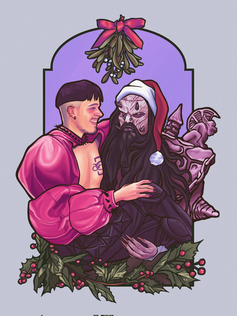 eli_cidio's tweet photo. Dibujo navideño de Käärijä y Monsterman 🤙🏻💕 felices fiestas gente 😝 https://t.co/u9yQme8YNh