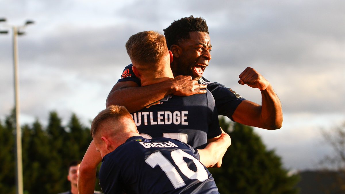 Aidan Rutledge celebrates scoring the only goal during the Vanarama National League fixture between Brackley Town FC and Scarborough Athletic FC⚔️📸

@Vanarama @TheVanaramaNL @safc @AidanRutledge9 #SAFC #UTB #seadogs #Scarborough