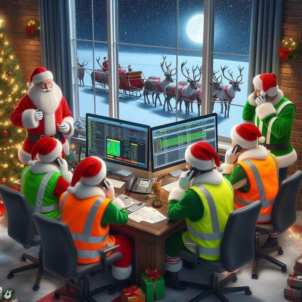 infopeasi's tweet image. Santa and his team are activated and prepared to handle any unexpected emergencies, ensuring a smooth operation tonight. Merry Christmas, everyone!! 🎅✨ #SantaOps #ChristmasEvePrep