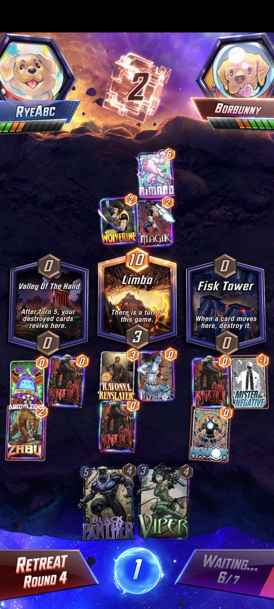 MarvelSnapper's tweet image. What a weird but fun Knull face off. #MarvelSnap