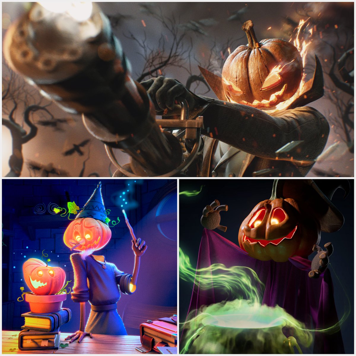 RizomUV's tweet photo. The @foxrenderfarm Pumpkin Mage Challenge 2023 is now over!
It was great to take part, and provide prizes. The winners can be viewed here: https://t.co/LjGyCnMLGC
#Rizomlab #RizomUV #uvunwrapping #Foxrenderfarm https://t.co/oc4SJlL6tK