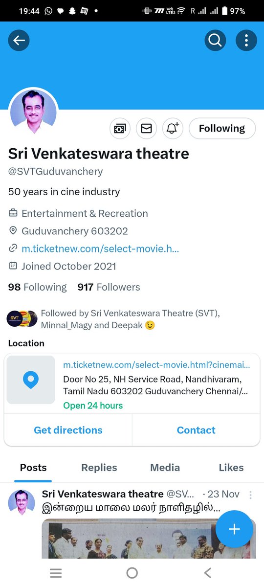 He is the original user of this theatre🙌

Am living in guduvanchery about past 27 yrs 🤣

Verified by Sri venkateshwara theatre owner 👌