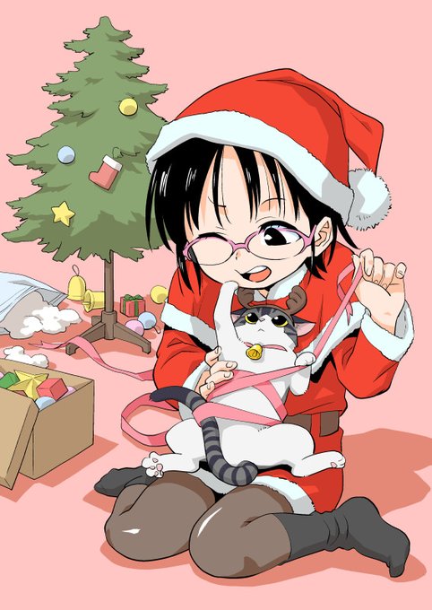 メリークリスマス。トにゃカイも大はしゃぎ。 