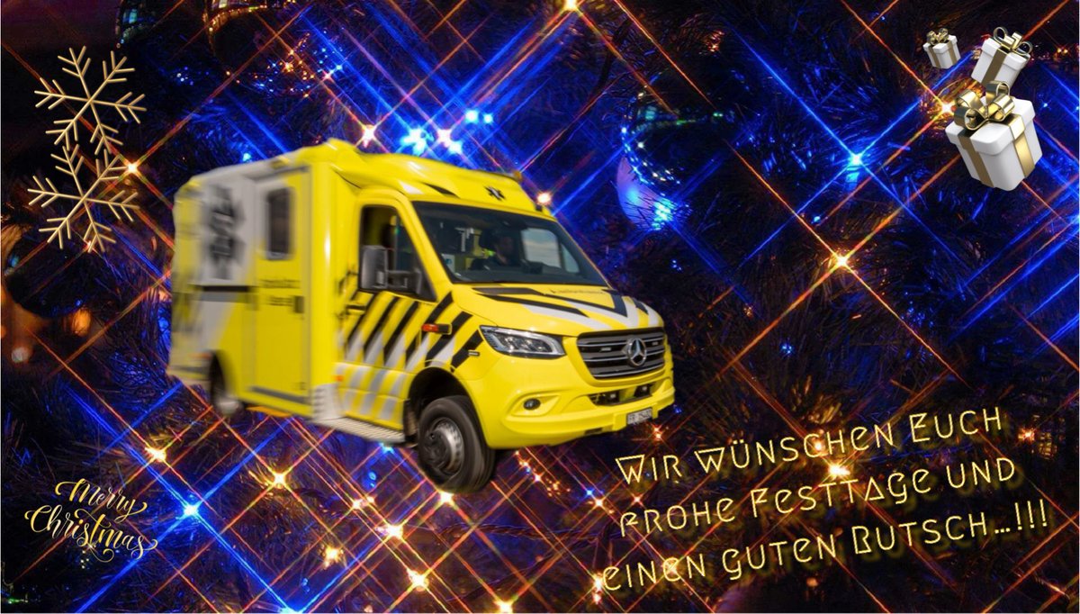 Das Team der Ambulanz Sense wünscht allen frohe Festtage und einen guten Start im neuen Jahr…🎄🎅🏽🥂
Wir sind über die Feiertag 24/7 für Euch da - Notruf 144

#Feiertage #Festtage #Weihnachten #Silvester #Notruf144 #immerda #24Stunden #Ambulanz