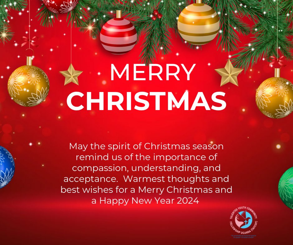 Dear friends, partners ,beneficiaries and well-wishers. Thank you for being a part Of Talented Youth Community Fellowship Uganda (TAYCOF).We are incredibly grateful for your ongoing support and commitment to our ministry. Happy Xmas holidays from us and Blessed year 2024
