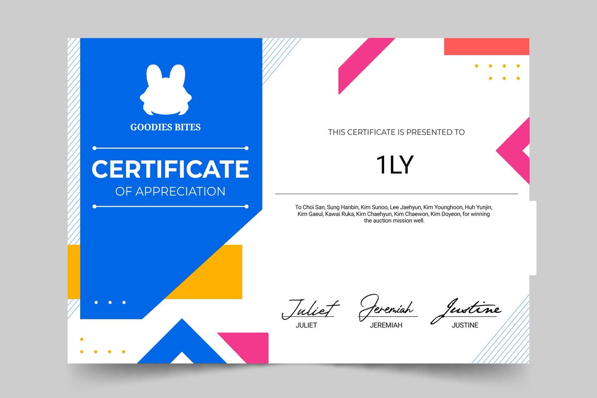GoodiesBites's tweet photo. Next! We want to give 1LY a big applause for being the winner of Goodies Bites Auction today. Congratulations @CustSan, @CustHanbin, @CustSunoo, @CustHyunjae, @CustBbang, @CustJennifer, @CustGaeul, @CustRuka, @CustChaehyun, @CustChaewons, @CustDodo! https://t.co/hKVO9HT2vu