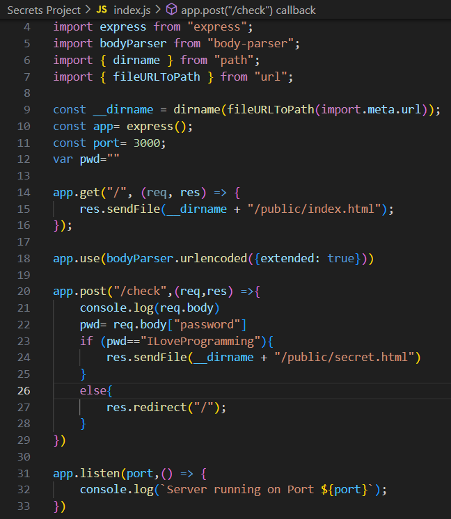 kshitiz_vardhan's tweet photo. #Day98 of #100daysofcode 

• Solved daily problem on @LeetCode 
• Built a program: correct password➡️secrets page via Post route, else redirects to index
• With EJS, crafted advice for fun or work based on weekend/weekday

#100daysofcodeatChitkara #techtwitter 
#LearnInPublic https://t.co/gdfK28z3dI
