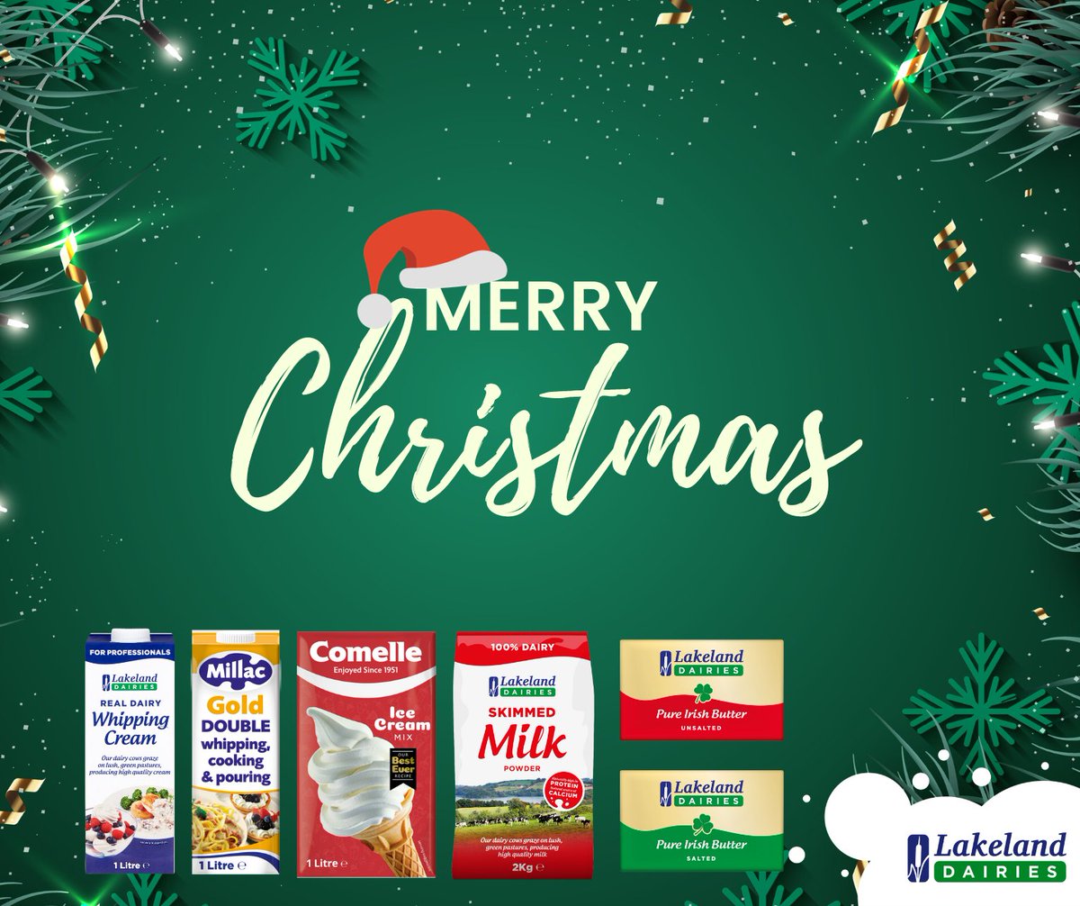 Merry Christmas! 🎄🎅🎁 Wishing you a wonderful festive season with your loved ones, from the Lakeland Dairies Team. #MerryChristmas #LakelandDairies
