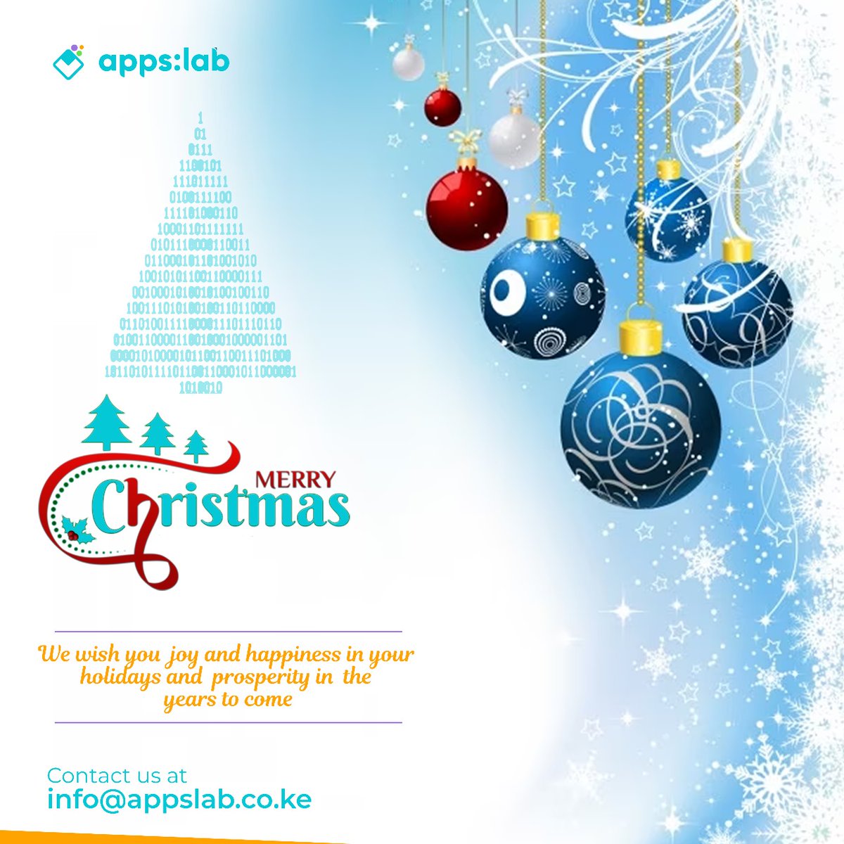 AppsLab_KE's tweet image. Happy holidays to our esteemed customers! Thank you for choosing us as your ideal software provider.

#HeartOfTech