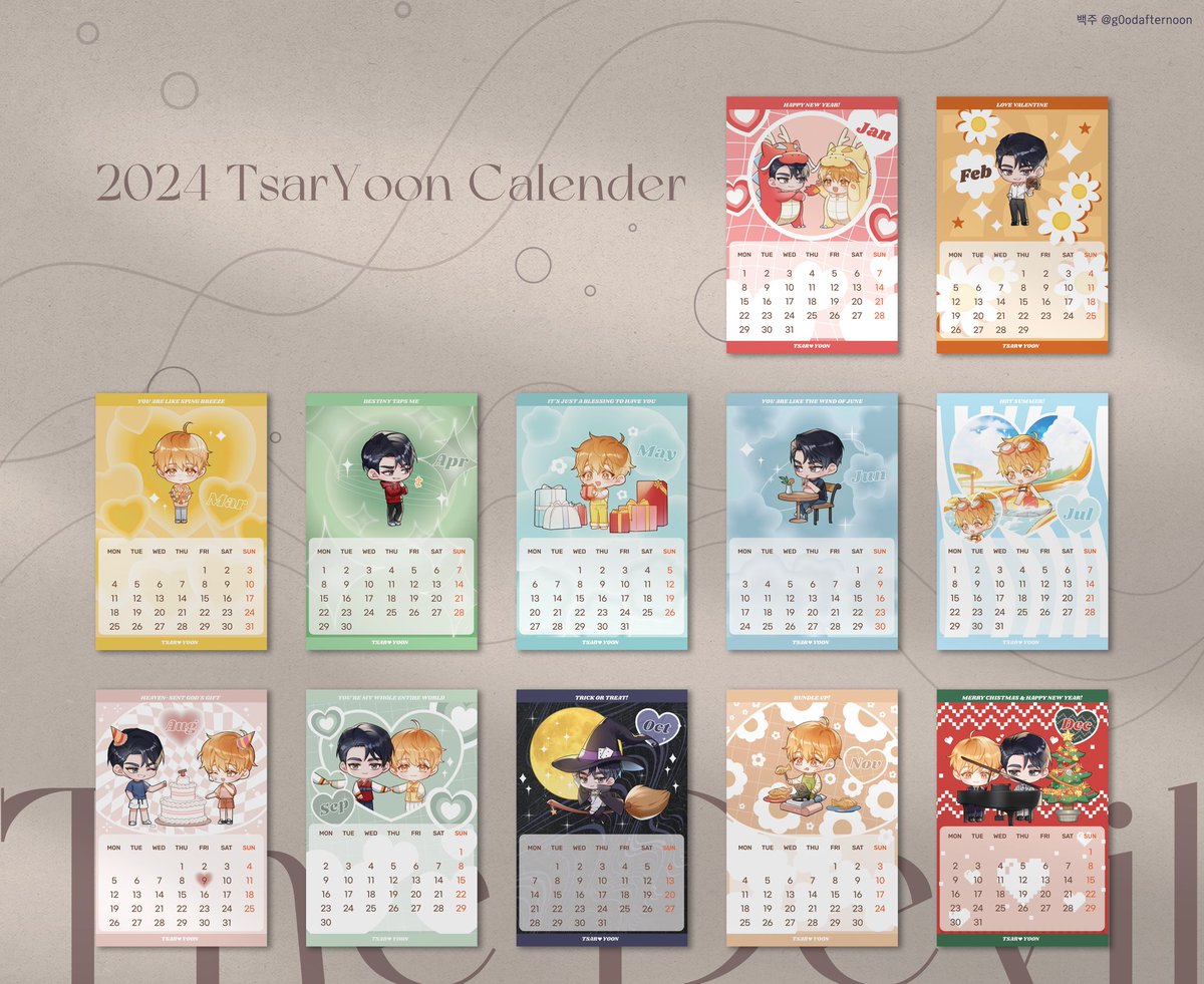 💕 rt 이벤트 💕
마귀 웹툰이 예쁜색을 입고 31일에 
오픈 됩니다!!!!
세분 추첨해서 아래 2024년 마귀 엽서형 
달력과 원하시는 월의 아크릴을 드려요 🗓
모두 #마귀 하세요😍
저랑 같이 #차르윤 함께해요🥰

#마귀_웹툰_1231_리디북스_OPEN