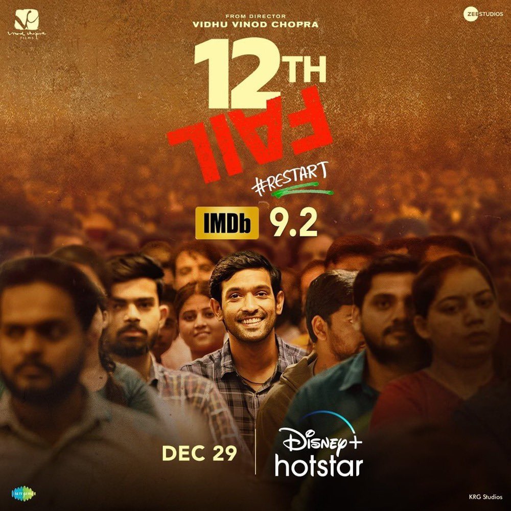 OTT Platform's ™ (@ottplatform) on Twitter photo • Hindi Film #12thFail Will Premiere On @DisneyPlusHS On December 29th.
No info about dubbed audios. • Hindi Film #12thFail Will Premiere On @DisneyPlusHS On December 29th.
No info about dubbed audios.