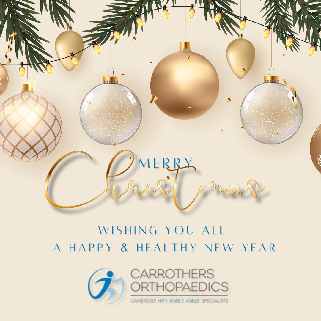 ✨ Wishing all our friends, followers, patients and colleagues plenty of well-deserved rest and relaxation this Christmas.
May the New Year bring you all good health and happiness ✨

- The Carrothers Orthopaedics Team