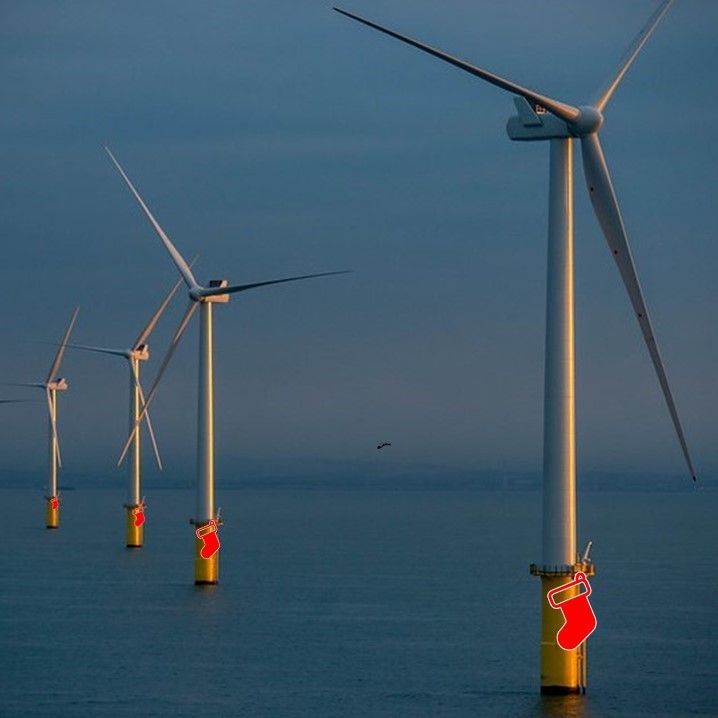 Our stockings are ready for a visit from Father Christmas🎅😁 
#ChristmasEve #Christmas #MerryChristmas #Windpower #Greenenergy #RampionVC #Sussex #Brighton #BrightonSeafront #OffshoreWindFarm