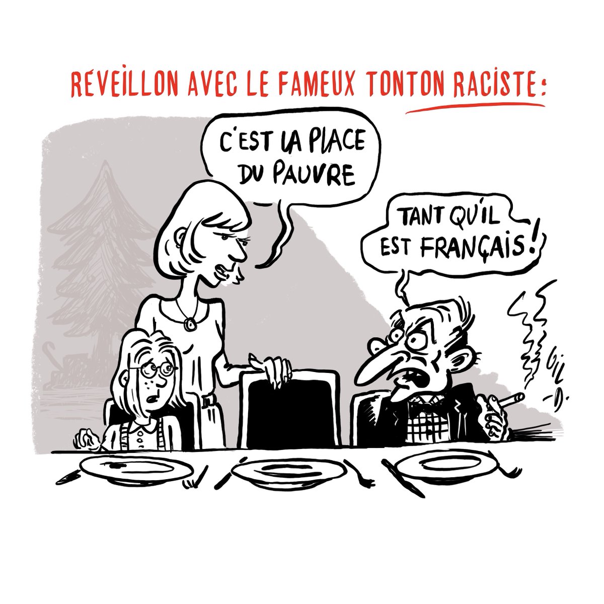 Indigestion #dessinsatirique #caricature #dessindujour #noel