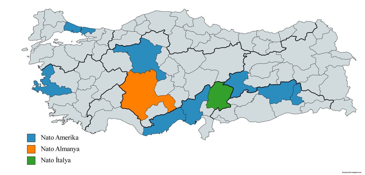 Türkiye'deki Nato üsleri. Biz zaten işgal altındayız. Bilgisiz beyinlerinizle yorum yapıyorsunuz.