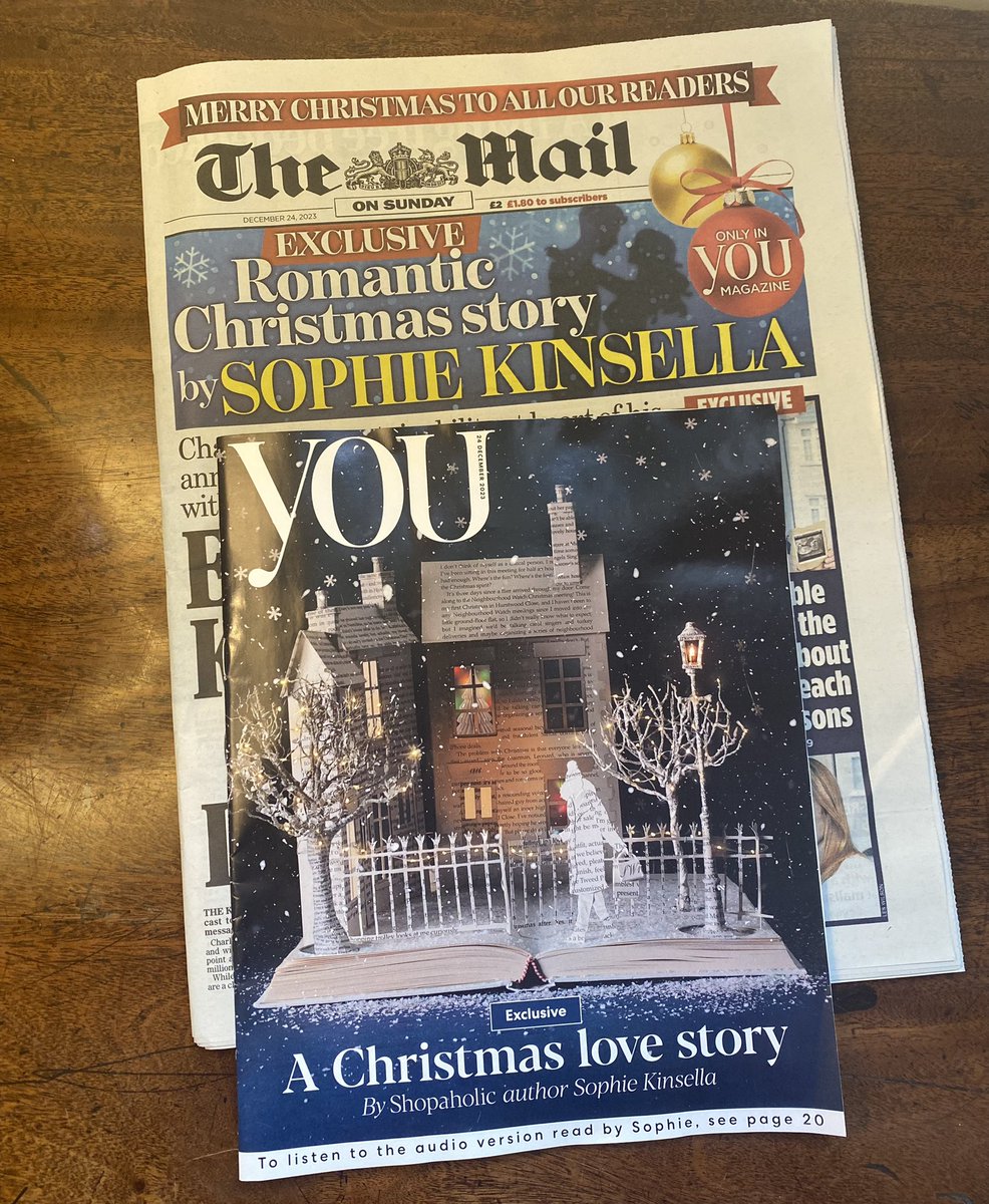 .@KinsellaSophie has written a gloriously festive short (love) story for the Mail on Sunday. Read it online or in today’s paper: dailymail.co.uk/home/you/artic… 🎄✨🎄✨🎄