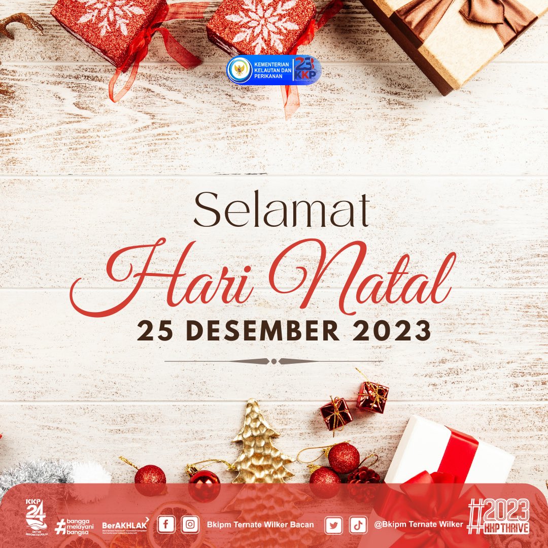 Selamat Natal Bagi Basudara yang merayakan #KKPThrive <a href="/kkpgoid/">KKP RI</a> @bkipm_kkp @BKIPMTernate <a href="/arsal_azis/">A r s a l</a> @Ambodallemardia <a href="/UHardianto/">unggul hardianto</a> <a href="/Naidil_yahya28/">Naidil_yahya ( DhilastBorju)</a> <a href="/AliNazarudin/">Nazarudin ALI</a>