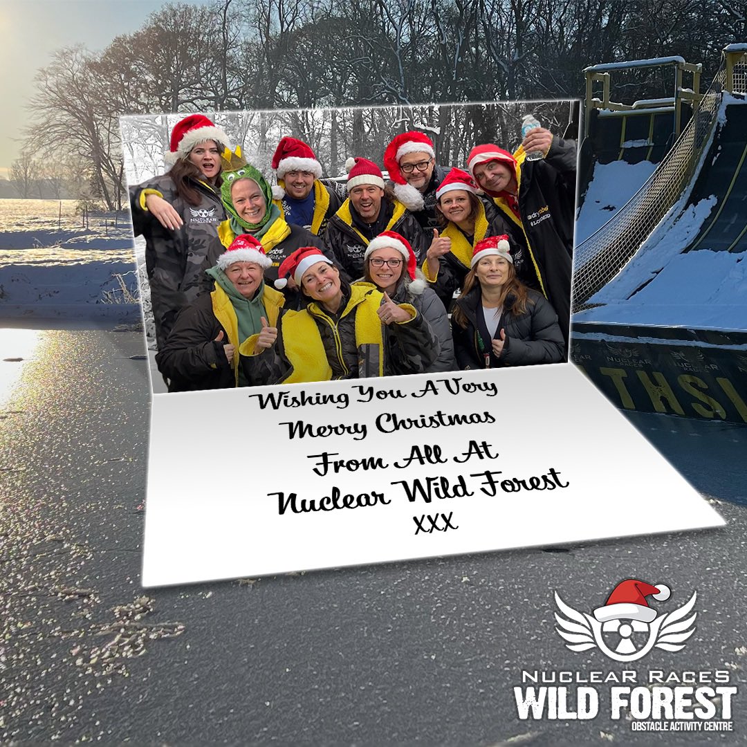 NukWildForest's tweet image. Merry Christmas from us all #Christmas2023 #SundayFunday #obstaclecourse #OutdoorAdventures #schooltrips