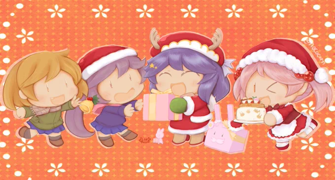 クリスマス七駆勢ぞろい いつか描き隊!
 #過去に描いたXmas絵を晒そう 