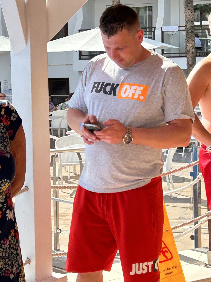 What kind of idiot do you have to be to wear a shirt like this at a family resort?