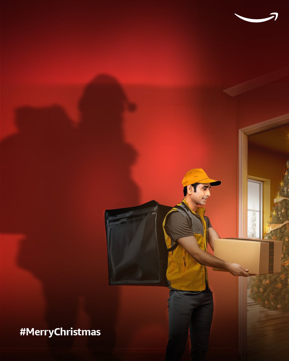 AmazonNews_IN's tweet photo. A huge shout-out to our Santas who make every day of our lives look like Christmas!
#MerryChristmas #AmazonDeliveryPartners #AmazonDeliveries #ChristmasCheer https://t.co/Y34X8clFG0