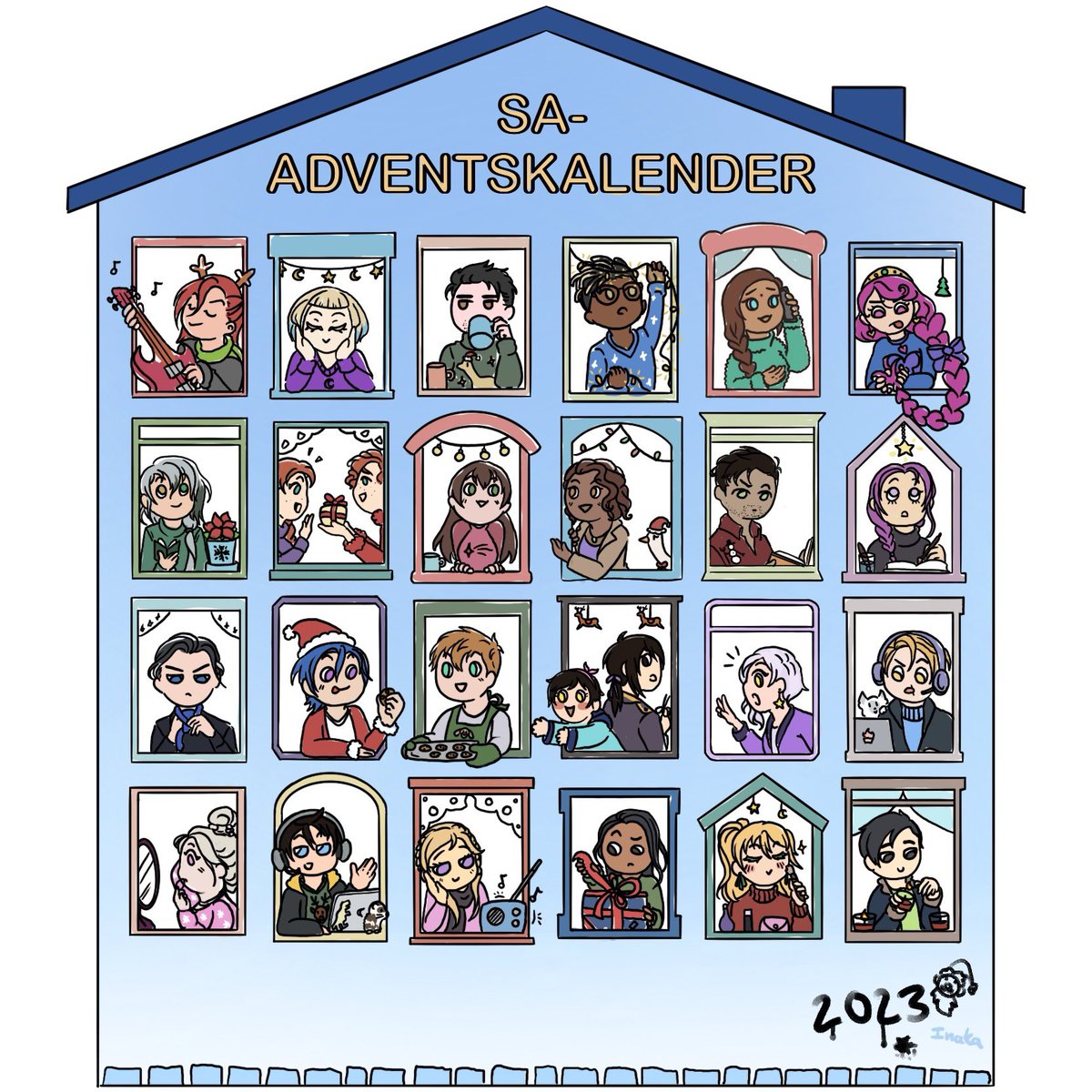 Inaka_Zandera's tweet image. Merry Christmas to you all!
whether you are celebrating with your family, alone or doing something else :D
This year I drew the cover for the advent calendar on Sweet Amoris (the German version of Amour Sucré)!
Have a nice few days everyone!
#amoursucré #mycandylove #sweetamoris