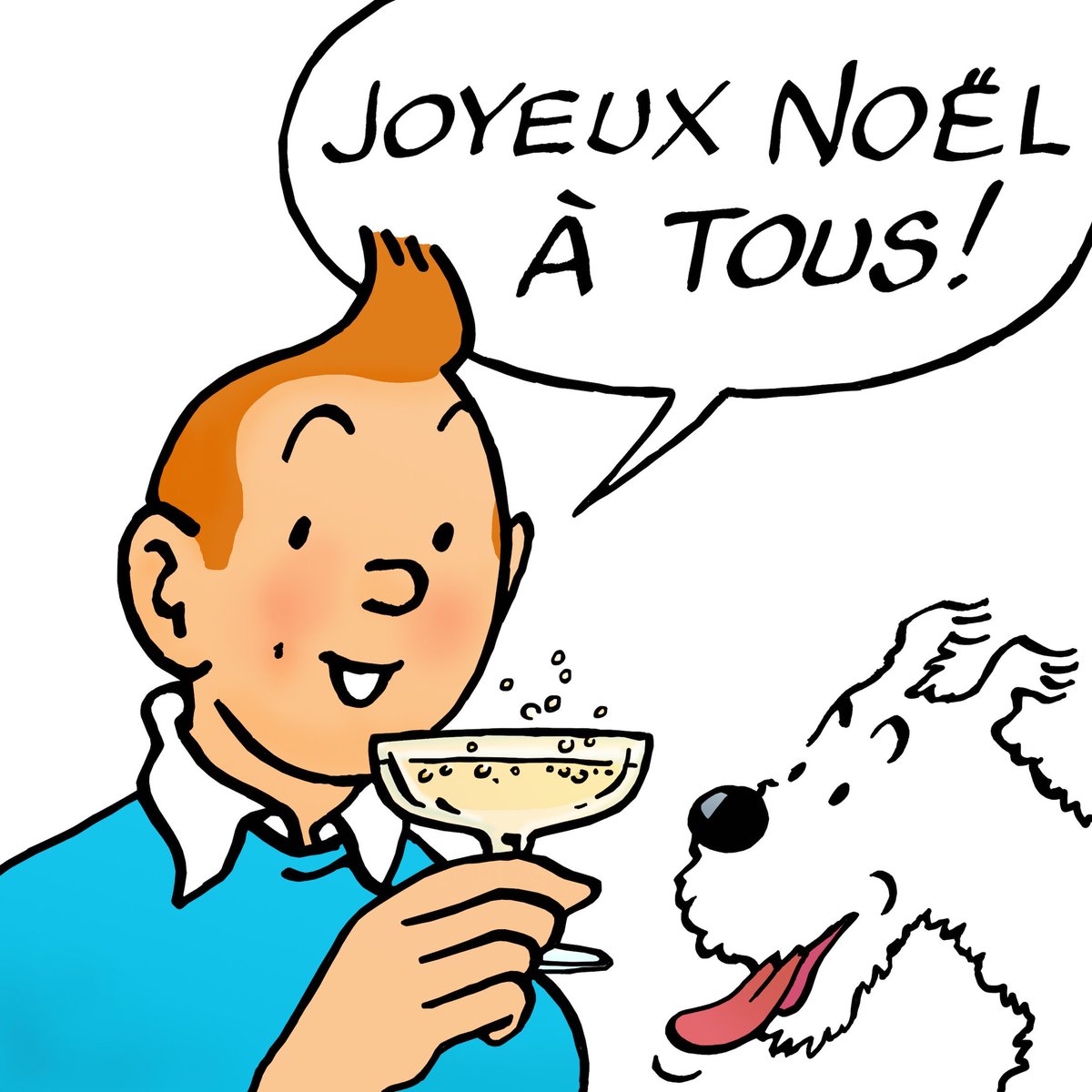 1967 • Carte de vœux annuelle HERGÉ 🎄🎁⭐️💛❄️