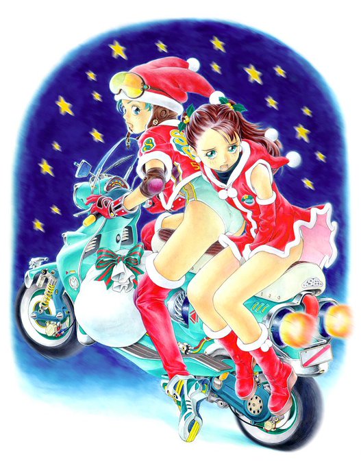 せいや。クリスマス絵ってまともなのコレくらいしかなかったんだっけか…(漫画があった気もするが流石に今貼る勇気はない) #おまえらマジで25年以上前に描いた絵を投げる勇気があるのかキャンペーン 