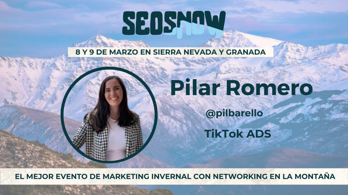 🚀Conquista TikTok Ads
🎉8 Y 9 MARZO, en #SEOsnow24, con <a href="/pilbarello/">Pilar Romero</a> , Content &amp; Social Media Manager de coches y motos.net, compartirá sus secretos para triunfar en la plataforma d moda
💥Inscríbete ya y sé parte de la revolución digital!
mtr.cool/oerhrwonel