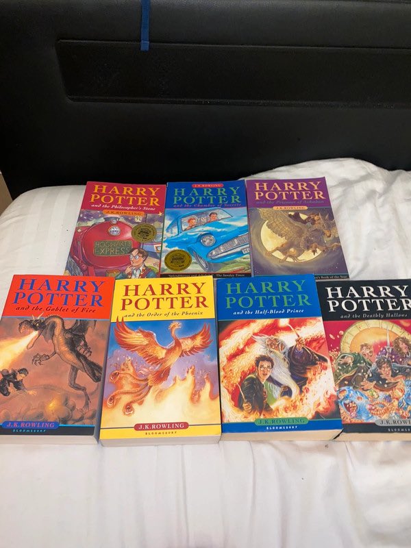 charlie_itfc's tweet photo. https://t.co/ZgBNHUWzNZ

My Harry Potter collection available on UK 🇬🇧 Vinted 😍

#books #firstedition #money #investment #harrypotter #uk #present #christmas #hermionegranger #ronwesley 
#wizardingworld #bloomsbury https://t.co/Z2qZie0NTl