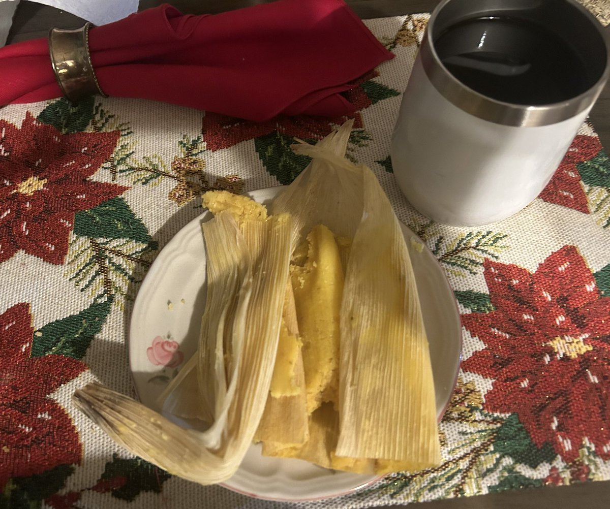 JoseHernandezDz's tweet photo. Didn’t know what to expect with tamales de piña but they are actually really good…compliments to #chefmom https://t.co/UoV27o9LnV
