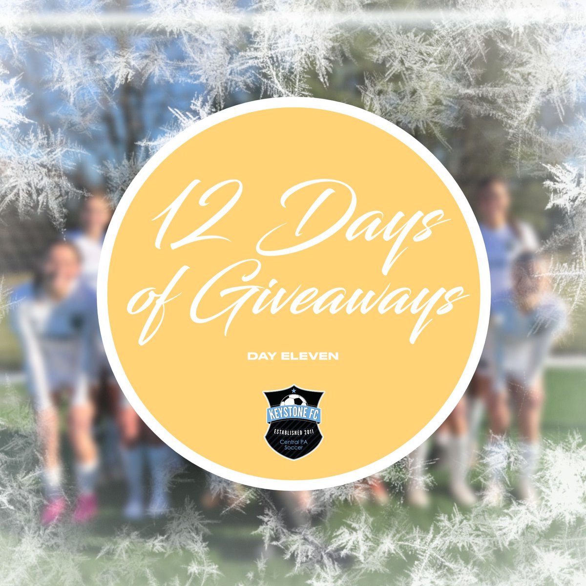 Day 11 of the Keystone FC 12 Days of Giveaways! You'll look great in a Keystone FC Nike polo if you are the winner this giveaway.  Be sure to like/share! Check back tomorrow.

Congratulations to yesterday’s winner, Nicole Lehr!

#DevelopingHighQualityPlayers #12DaysofGiveaways