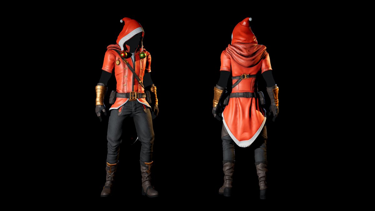 A nice still shot of all items from the Festive Scout set. Again, each item will be interchangeable with other avatars so you will be able to mix &amp; match with other items that drop or items you may find inside #E2V1.
