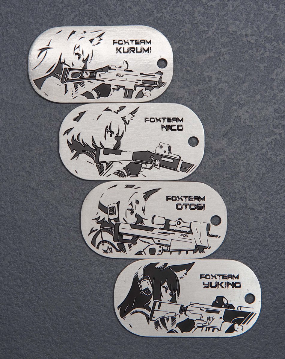 ＃ブルアカ　#C103お品書き 
C103品書きと新品  『FOXTEAMドッグタグ（認識標）』の写真です、お楽しみに！