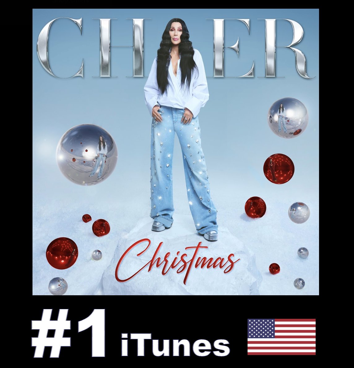 WORLDMUSICAWARD's tweet photo. #Cher's amazing #Christmas album is #1 on US iTunes and returns to its peak at #2 (+5) on the Worldwide iTunes Album chart! 💪🎄❄️💿🥇🇺🇸🎵➕📈2⃣🌎🎵🔥👑🩶  🩵
@cher https://t.co/3ZhUcWnmso
