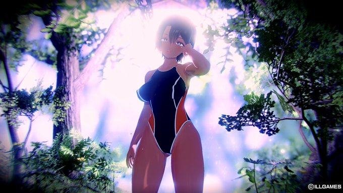 背景をめちゃくちゃ強引に滝っぽくした 