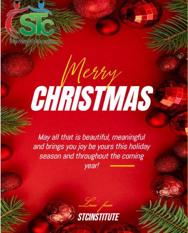 "May God bless your life with love and joy this holiday season May the wonder of that first Christmas, the joy of God's abundant blessings, and the peace of Jesus's presence be with you always."
Visit : stcinstitute.in
Contact : 093547 46231
#Christmas #christmasshopping