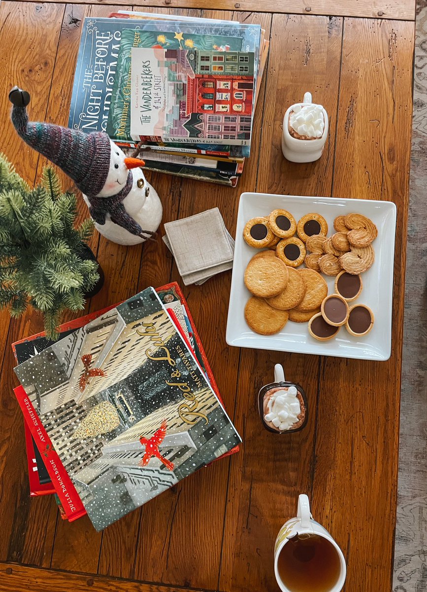 Our first year celebrating #Jolabokaflod, the Icelandic tradition of “Christmas book flood.” We chose a day and time that worked for us, used store-bought shortcuts, and chose books we already own. And you know what? It was magical. ✨♥️ #kidlit #pb #picturebook #Christmas